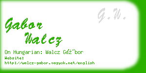 gabor walcz business card